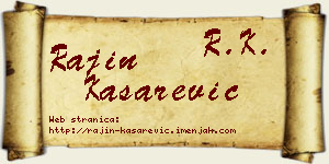 Rajin Kašarević vizit kartica